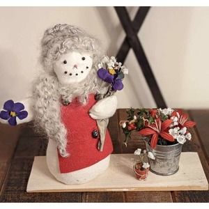 Homemade Lady Snowman